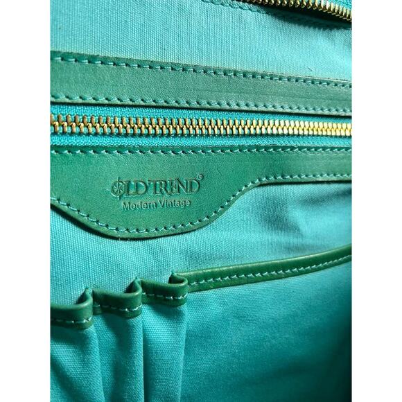 Old Trend Aqua Leather Pattern Prism Tote Bag Purse - Picture 16 of 16